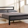 Time Living City Block Metal Bed Frame, Double, Black