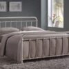 Time Living Miami Metal Bed Frame, Double, Ivory