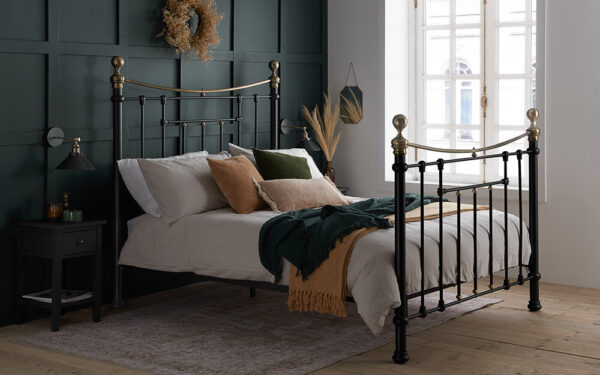 Birlea Bronte Metal Bed Frame, Double, Black