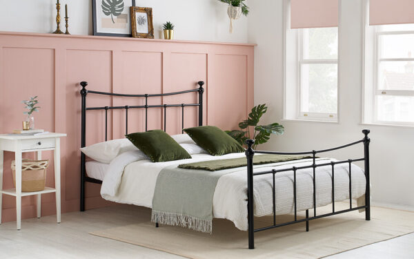 Birlea Emily Metal Bed Frame, Double, Cream