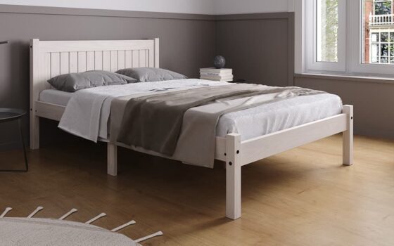 Birlea Rio Wooden Bed Frame, Single, White