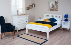 Silentnight Hayes White Wooden Bed Frame, King Size